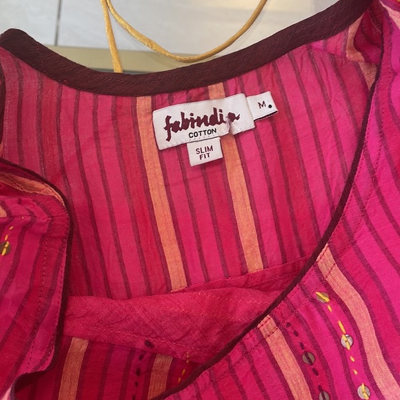 FABINDIA - cotton kurta in rani pink - FESTIVE diwali wear - Picture 4 of 6